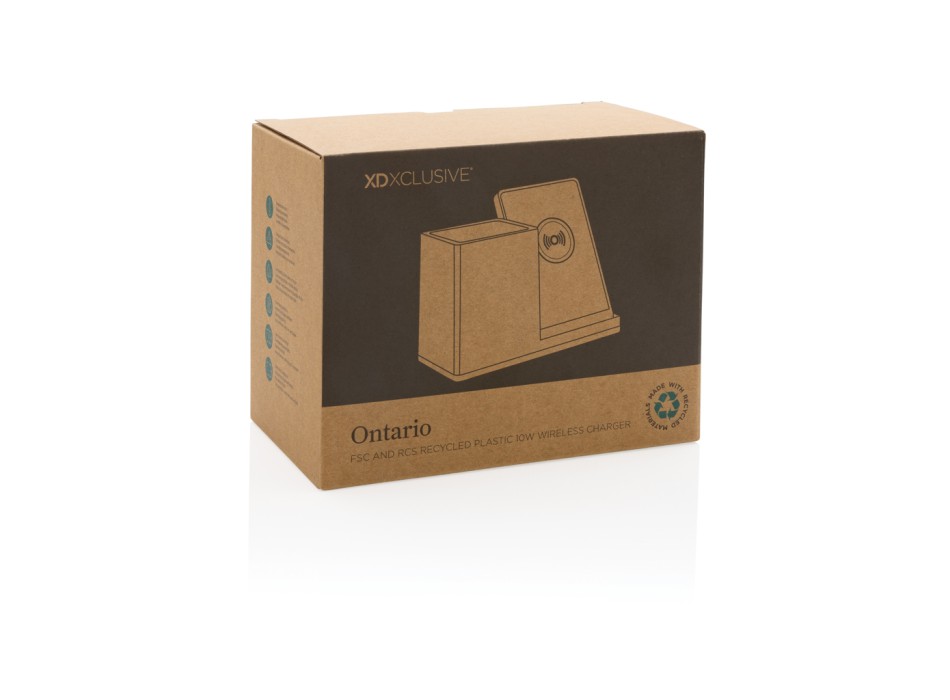 Caricatore wireless 10W Ontario in plastica riciclata RCS FullGadgets.com