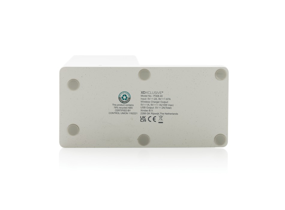 Caricatore wireless 10W Ontario in plastica riciclata RCS FullGadgets.com