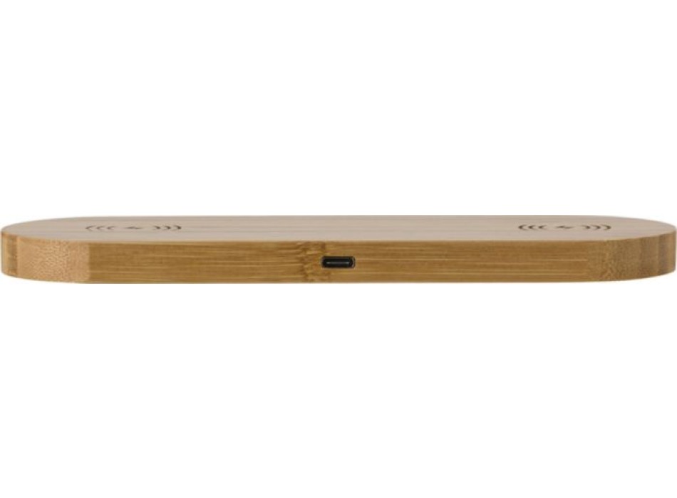 Caricatore wireless doppia posizione in bamboo Tatum FullGadgets.com