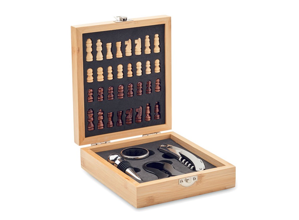 CHESSET - Set da vino con scacchiera FullGadgets.com