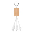 CLAUER - Cavo 3 in 1 in bamboo FullGadgets.com