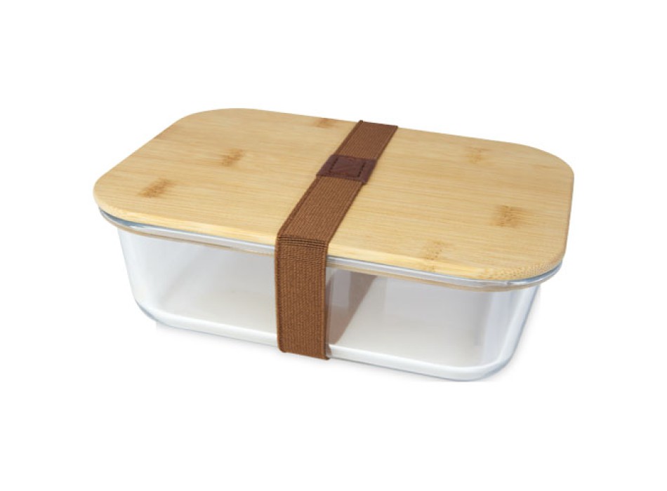 Contenitore per pranzo Roby di vetro con coperchio in bambù FullGadgets.com