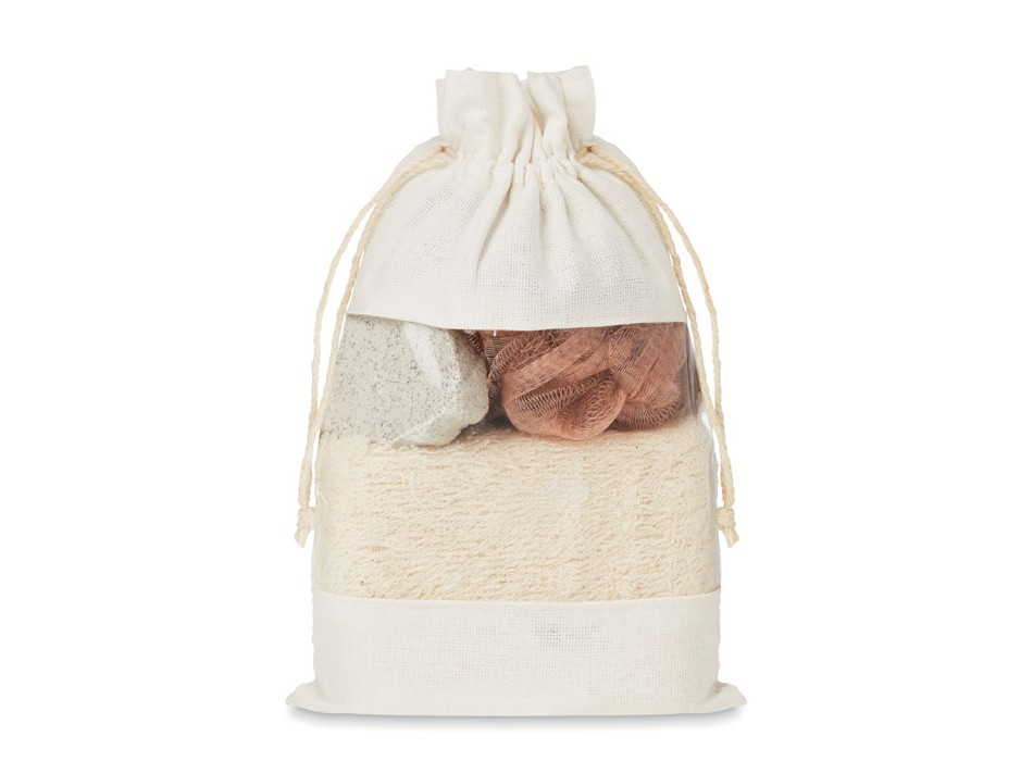 CUIDA SET - Set bagno in pouch di cotone FullGadgets.com