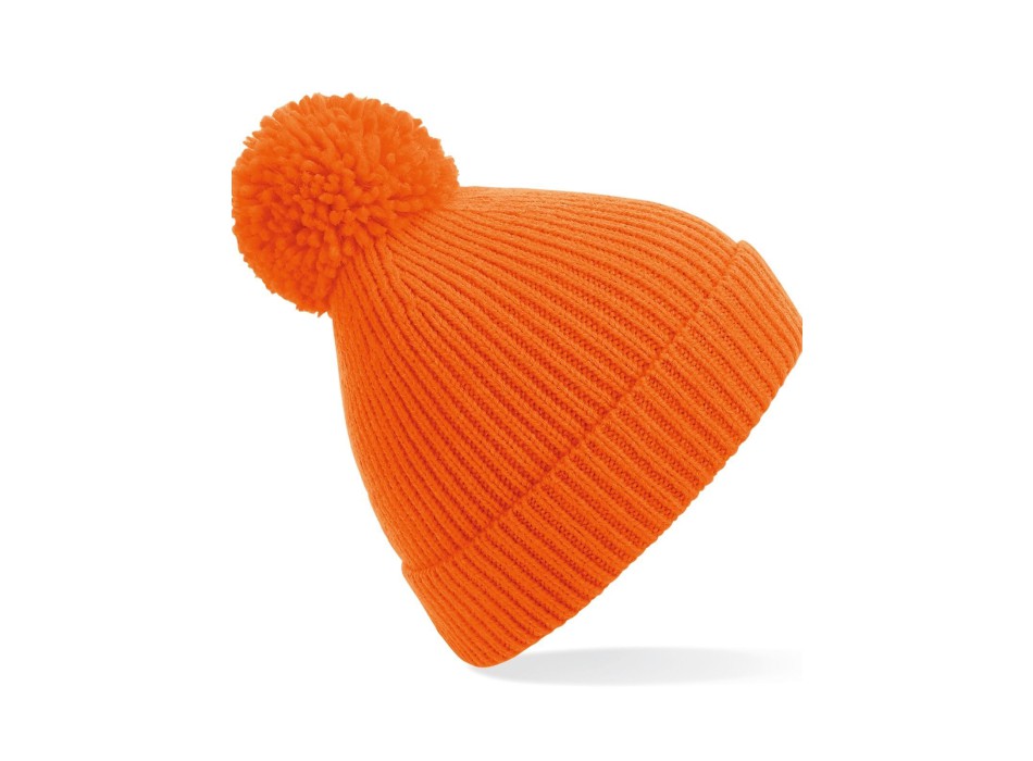 Engineered Knit Ribbed Pom Pom Beanie FullGadgets.com