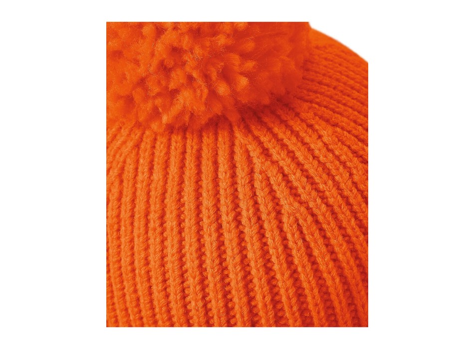 Engineered Knit Ribbed Pom Pom Beanie FullGadgets.com