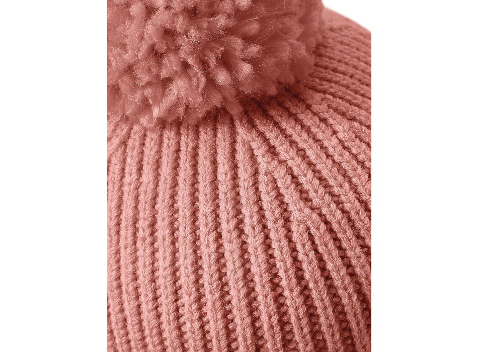 Engineered Knit Ribbed Pom Pom Beanie FullGadgets.com