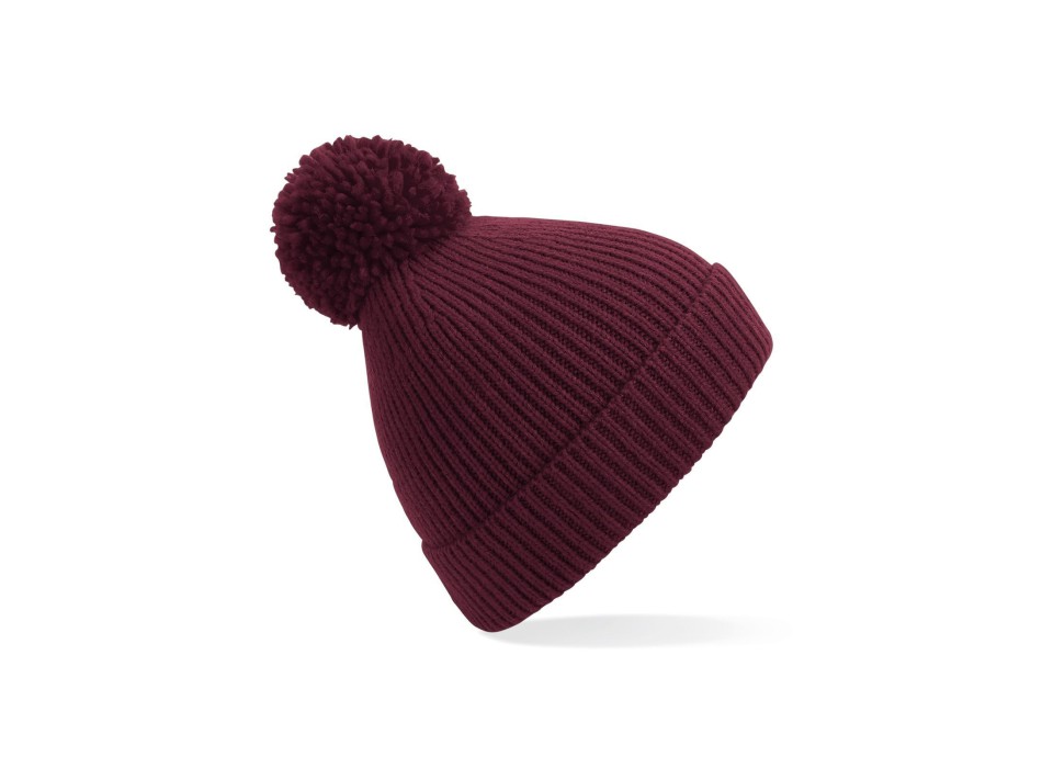 Engineered Knit Ribbed Pom Pom Beanie FullGadgets.com