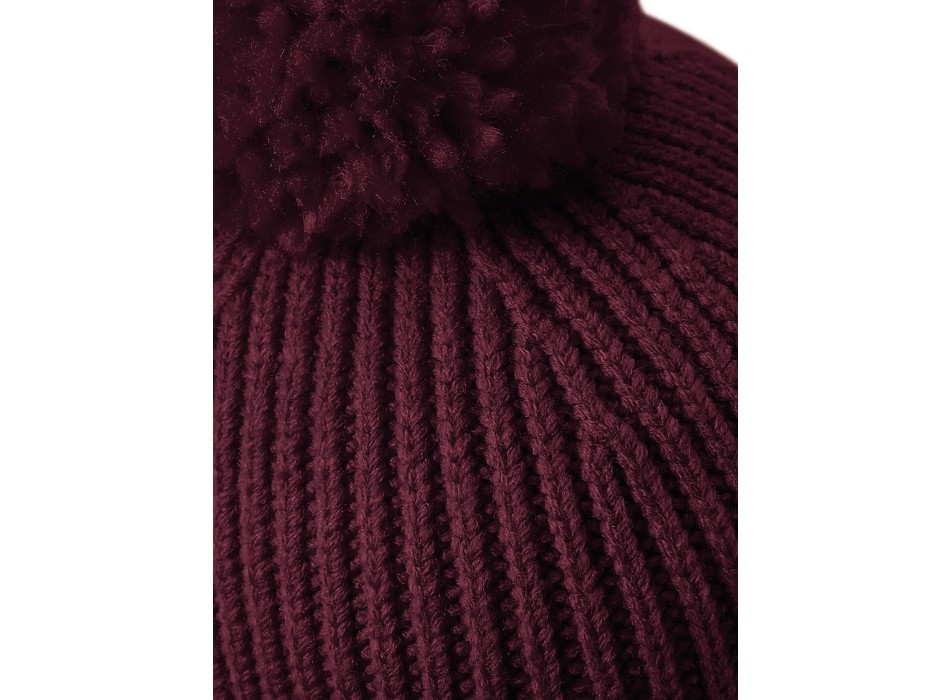 Engineered Knit Ribbed Pom Pom Beanie FullGadgets.com