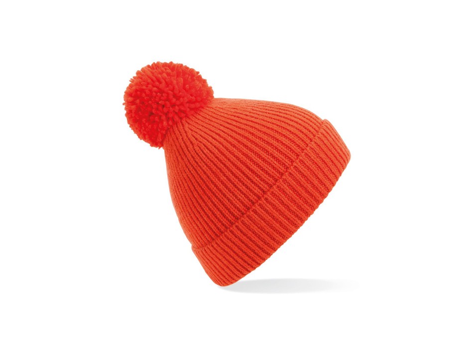 Engineered Knit Ribbed Pom Pom Beanie FullGadgets.com