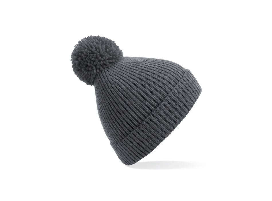 Engineered Knit Ribbed Pom Pom Beanie FullGadgets.com