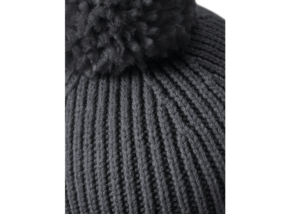 Engineered Knit Ribbed Pom Pom Beanie FullGadgets.com