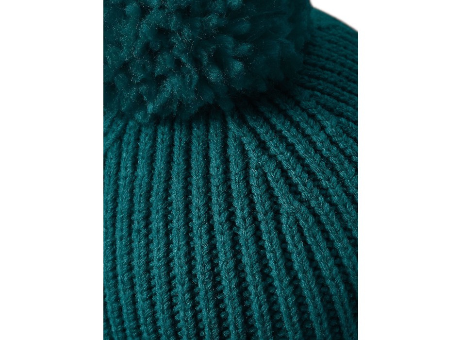 Engineered Knit Ribbed Pom Pom Beanie FullGadgets.com