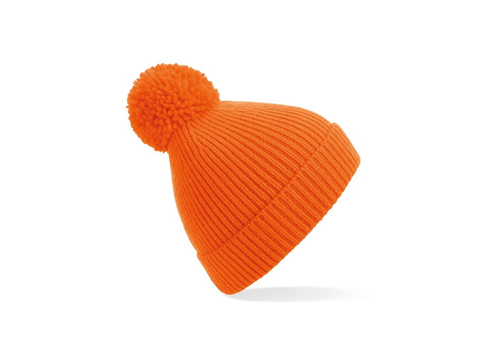 Engineered Knit Ribbed Pom Pom Beanie FullGadgets.com