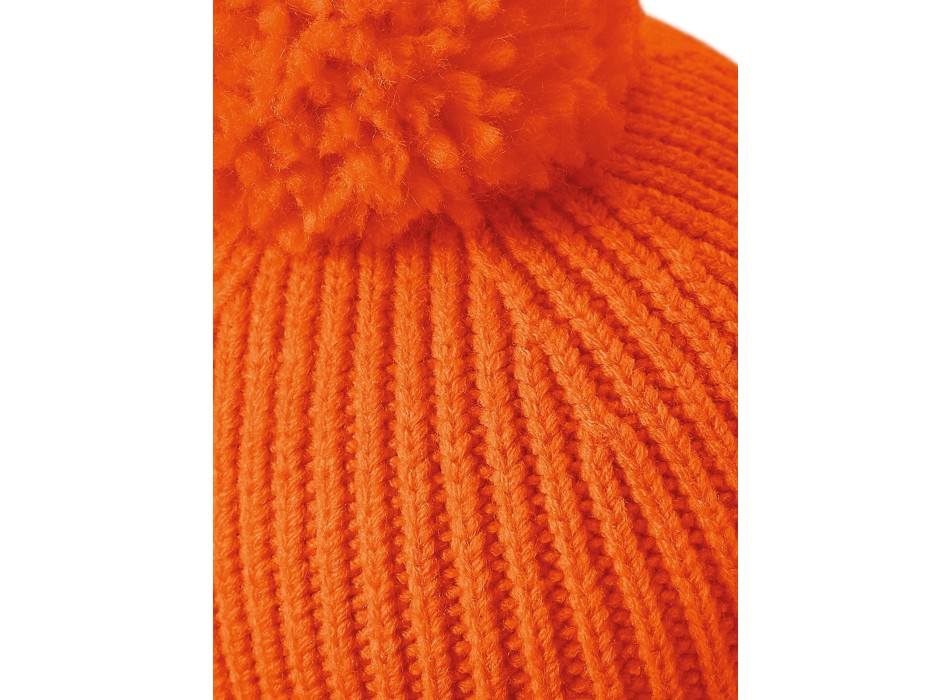 Engineered Knit Ribbed Pom Pom Beanie FullGadgets.com