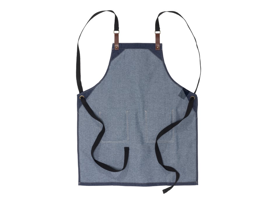 Grembiule da cucina regolabile  in cotone denim con 2 tasche frontali. FullGadgets.com