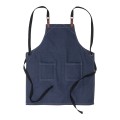 Grembiule da cucina regolabile  in cotone denim con 2 tasche frontali.