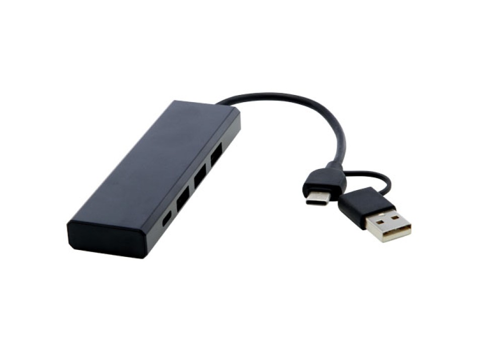 Hub USB 2.0 in alluminio riciclato RCS Rise FullGadgets.com