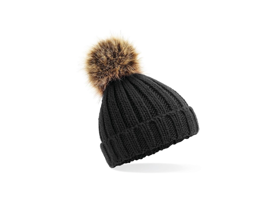 Infant Fur Pom Pom Chunky Beanie FullGadgets.com