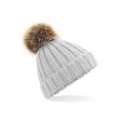 Junior Fur Pom Pom Chunky Beanie FullGadgets.com