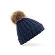 Junior Fur Pom Pom Chunky Beanie FullGadgets.com