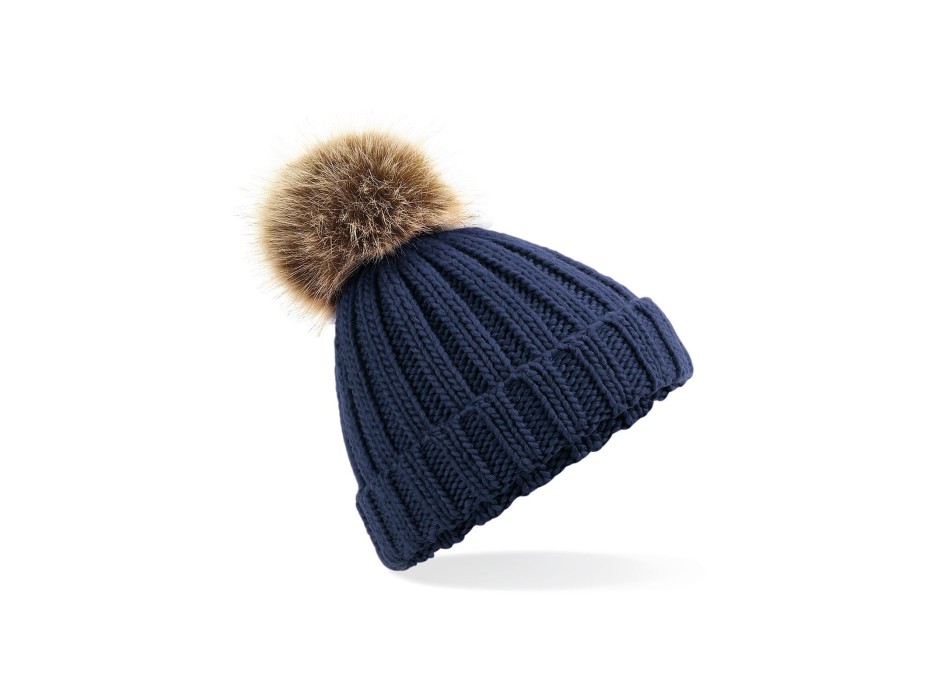 Junior Fur Pom Pom Chunky Beanie FullGadgets.com