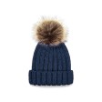 Junior Fur Pom Pom Chunky Beanie FullGadgets.com