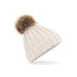 Junior Fur Pom Pom Chunky Beanie FullGadgets.com