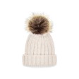 Junior Fur Pom Pom Chunky Beanie FullGadgets.com