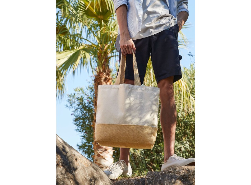 Jute Base Canvas Tote FullGadgets.com