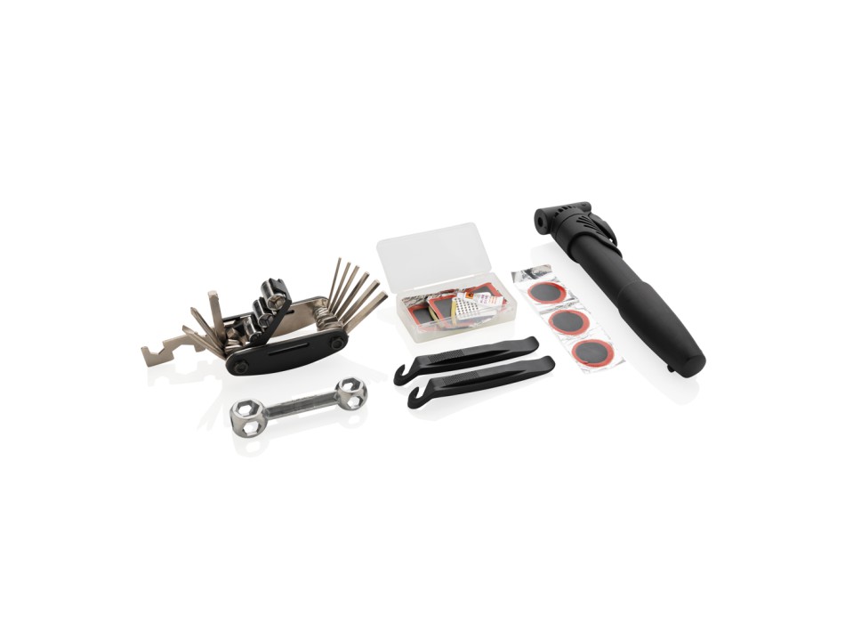 Kit riparazione per bicicletta 17 pezzi FullGadgets.com