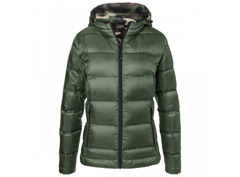 Ladies' Hood Down Jacket100%P FullGadgets.com