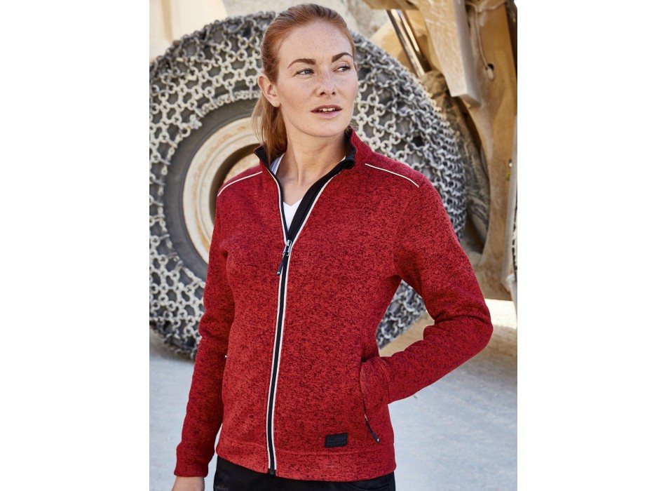 Ladies' Knitted Workwear Fleece Jacket - Solid FullGadgets.com