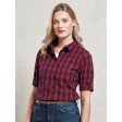 Ladies' LSL 'Mulligan' Check Cotton Bar Shirt     t FullGadgets.com