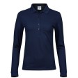 Ladies Luxury Stretch Long Sleeve Polo FullGadgets.com