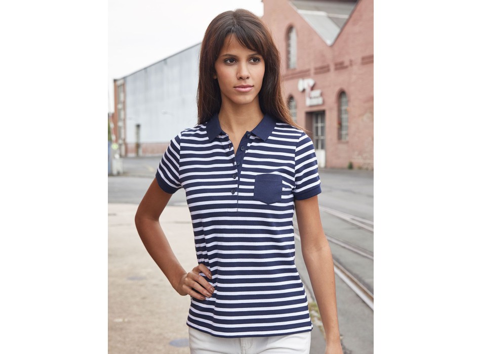 Ladies' Polo Striped FullGadgets.com