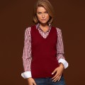 Ladies V-Neck Gilet 100% Cotone Personalizzabile J&N