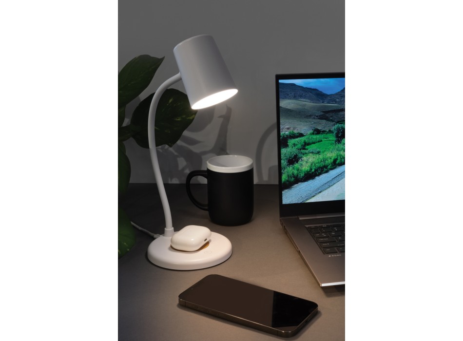 Lampada Zanara con caricatore wireless 15W in plastica RCS FullGadgets.com