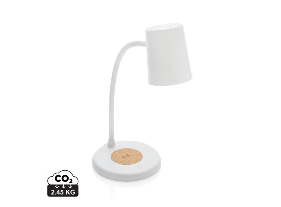 Lampada Zanara con caricatore wireless 15W in plastica RCS FullGadgets.com