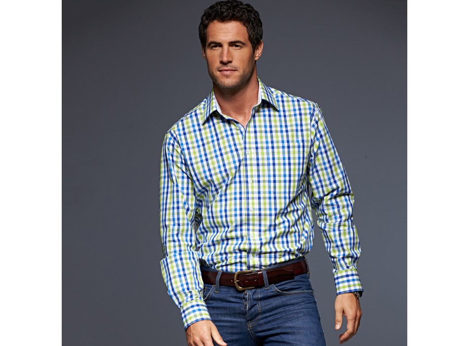 MEN CHECKED SHIRT M/L 100%C FullGadgets.com