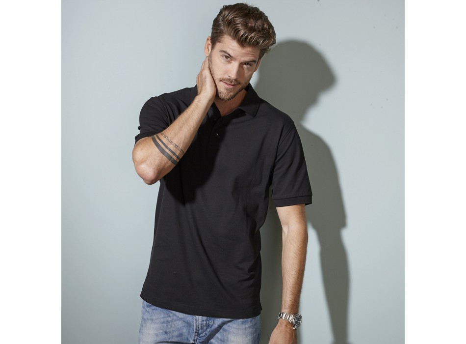 Men Elastic Polo Piqué 95%C5%E FullGadgets.com