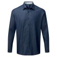 Men's Denim-Pindot Long Sleeve Shirt FullGadgets.com