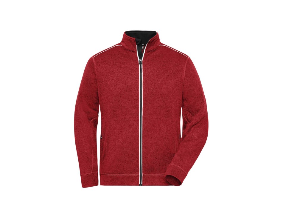 Men's Knitted Workwear Fleece Jacket - Solid FullGadgets.com