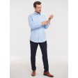 Men´s Long Sleeve Tailored Contrast Herringbone Shirt FullGadgets.com