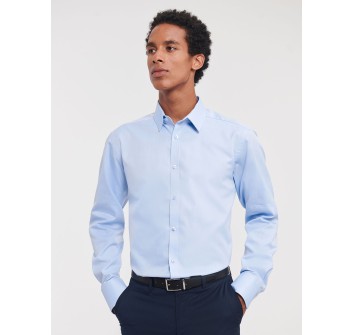 Men's Long Sleeve Tailored Herringbone Shirt FullGadgets.com