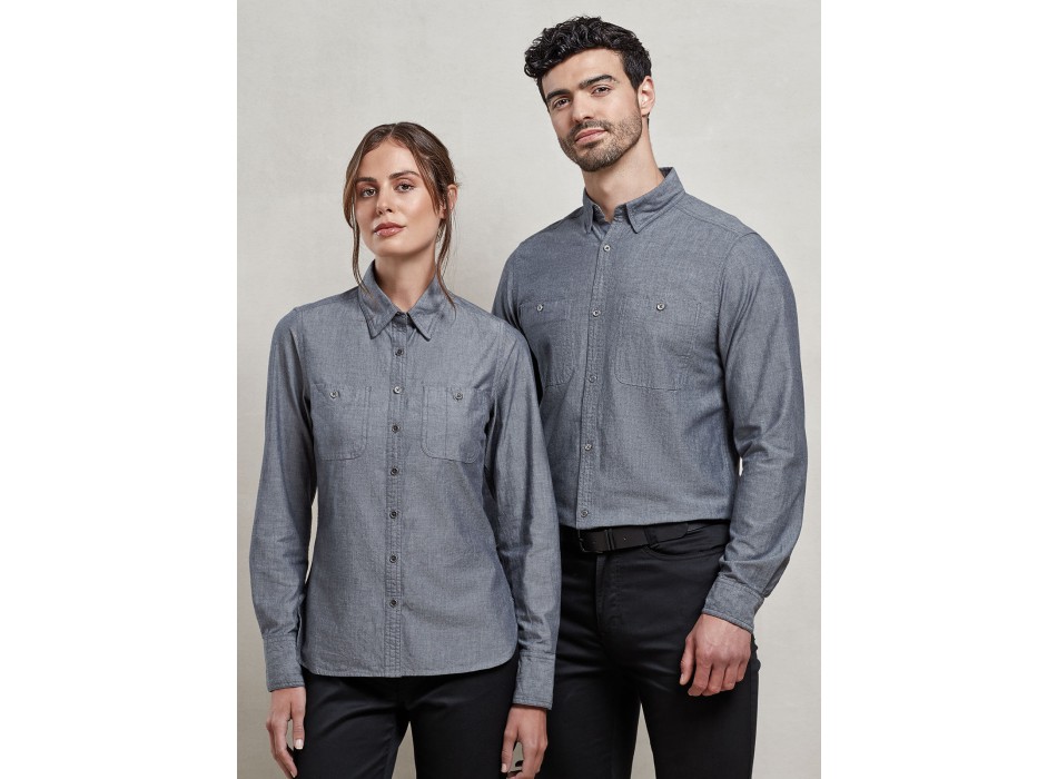 Men's Organic Chambray Fairtrade Shirt FullGadgets.com