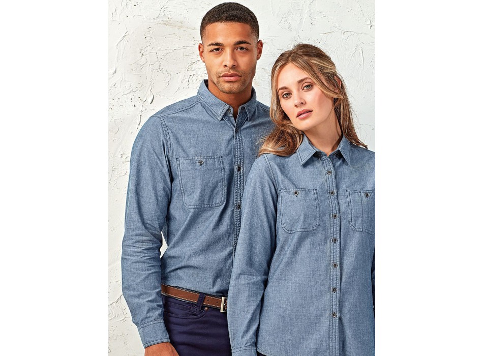 Men's Organic Chambray Fairtrade Shirt FullGadgets.com