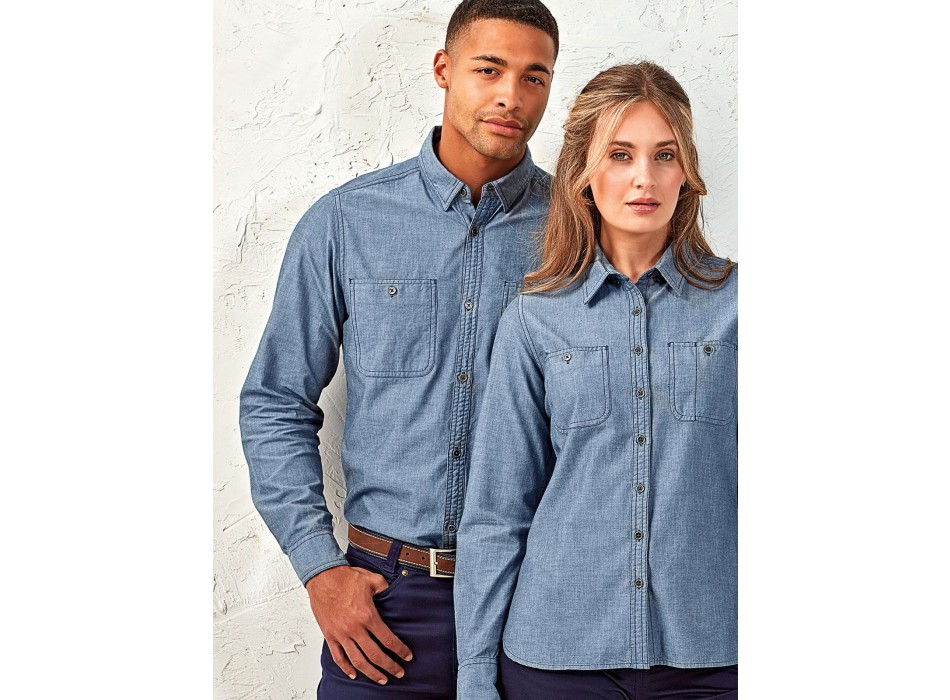 Men's Organic Chambray Fairtrade Shirt FullGadgets.com