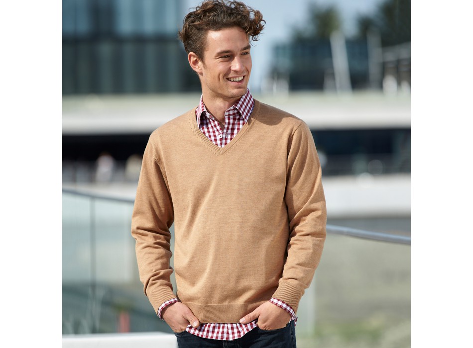 MEN V-NECK PULLOVER 100%C FullGadgets.com