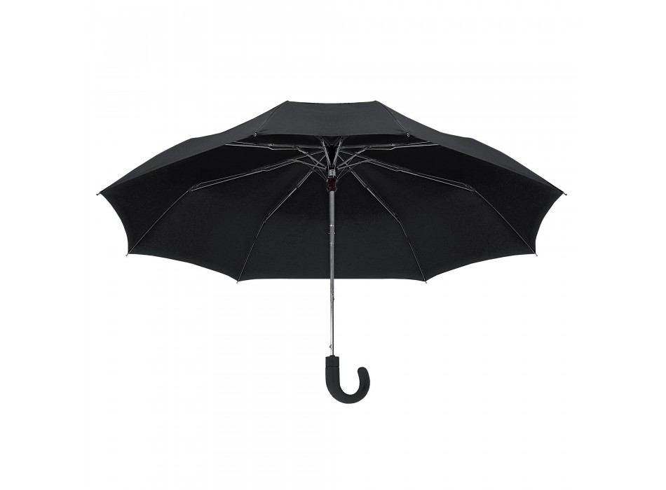 Mini ombrello automatico con manico curvo gommato e astuccio in tinta FullGadgets.com