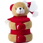 Peluche Cervo con coperta in pile, a tema natalizio Andrew FullGadgets.com